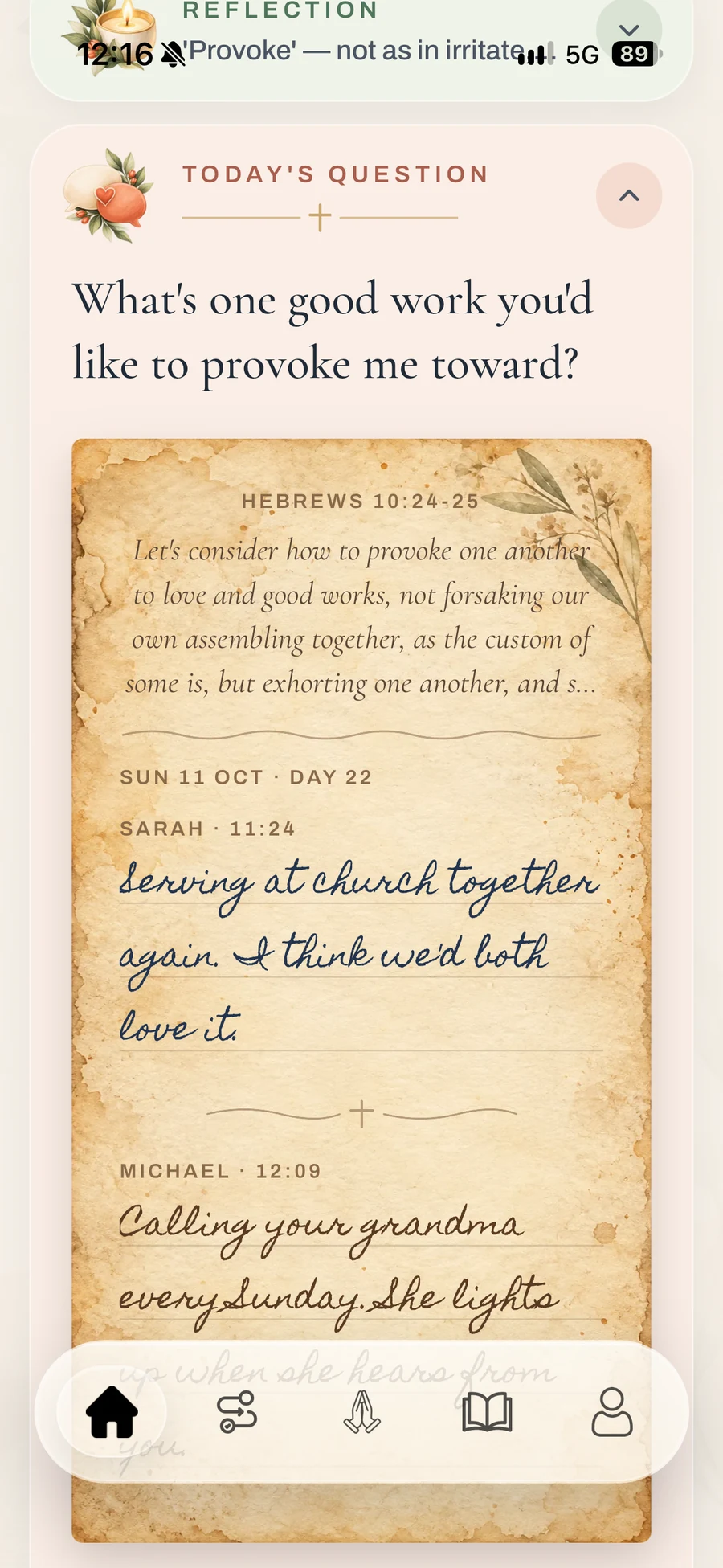 Couple Journal: a revealed day written out by hand
