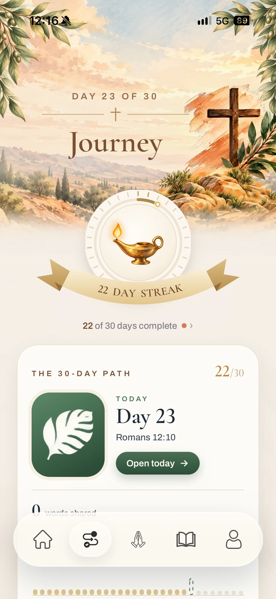 Journey: the 30-day path and the couple's shared streak